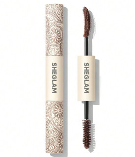 ریمل دو سر حجم دهنده و بلند کننده شیگلم رنگ قهوه ای Sheglam ALL-IN-ONE VOLUME & LENGTH MASCARA-WASHABLE BROWN